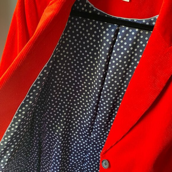 Red Corduroy Sport Coat Womens Boden - Picture 3 of 4